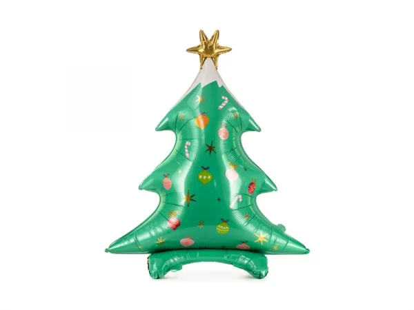 Stehender Folienballon Weihnachtsbaum, 78x94cm, Mix