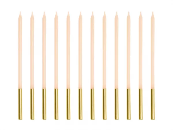 big_SCD-4-013_01_S 12 Geburtstagskerzen, Beige , 14 cm