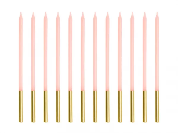 big_SCD-4-081_01_S 12 Geburtstagskerzen, Rosa , 14 cm