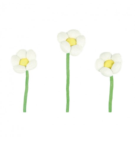 Blume am Stiel, weißer Schaumstoff, 6,5 x 50 cm