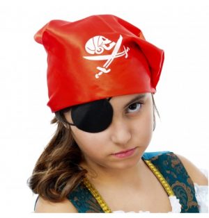foulard-rouge-pirate-avec-tete-de-mort Piratentuch Bandana 51x51cm