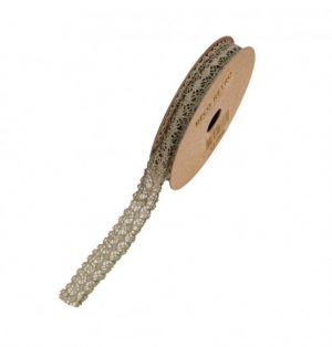ruban-coton-dentelle-taupe-1cmx2m Geschenkband aus Baumwolle Taupe 1cm x 2m