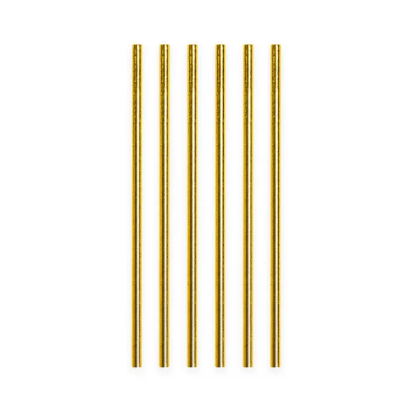t 20 Goldene Strohhalme aus Papier 19,7 cm