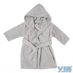 Bademantel VIB Grau+Silber
