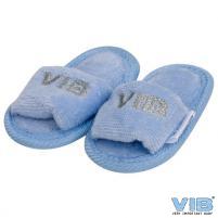 57ad82a4a4d12 Baby Slipper VIB Blau+Silber