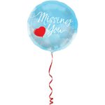 64388 Folienballon 'Missing you!' Blau - 45cm