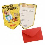 8 CARTONS Einladungen Asterix ® 10CM X 14.8CM