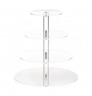 presentoir-a-cocktail-plexi-4-niveaux-ronds-dia-30cm-h-32cm-ht Etagere 4 Etagen aus Plexiglas 30cm x 30cm Höhe 32cm