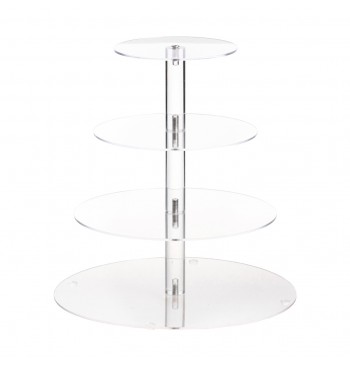 Etagere 4 Etagen aus Plexiglas 30cm x 30cm Höhe 32cm