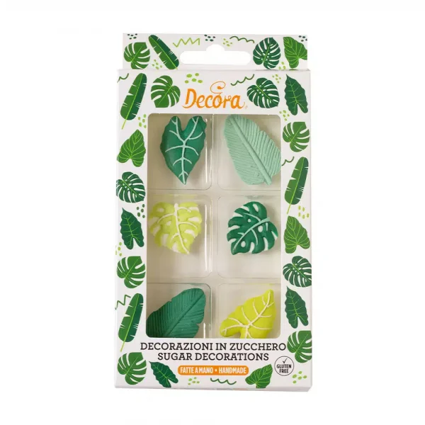 0500460.jpg Decora Tropische Blätter aus Zucker