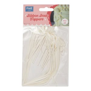 PME Ribbon Schleife Bow Toppers Weiß pk/8
