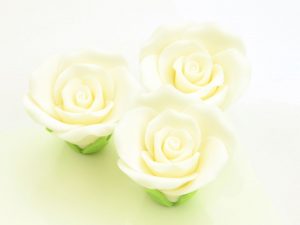 Cake-Masters Rosen 35mm weiß Zucker 3 Stück