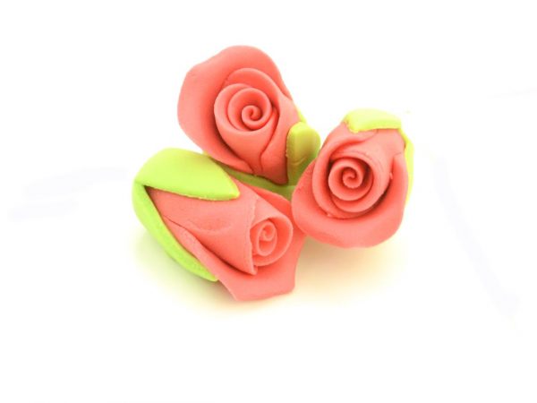 11877_CM118770 Cake-Masters Rosenknospen rot Zucker 3 Stück