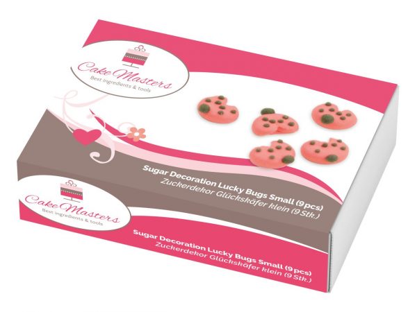 Cake-Masters Glückskäfer 11mm Zucker 9 Stück