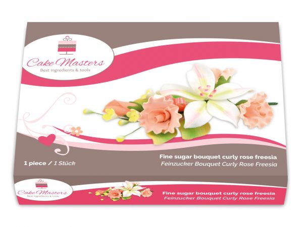 Cake-Masters Feinzucker Bouquet Curly Rose Freesia
