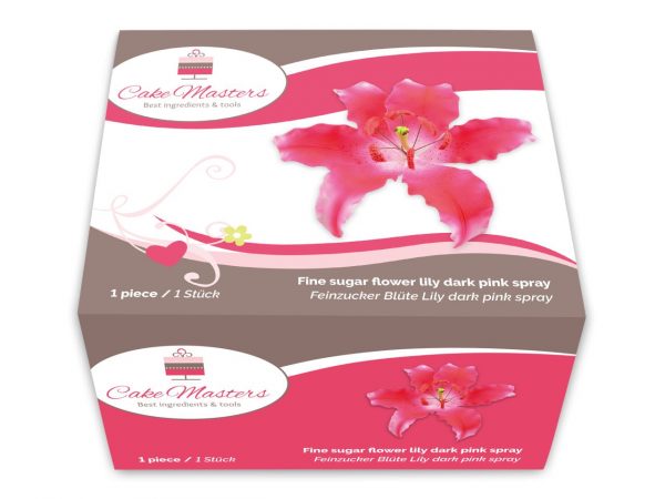 12732_CM127321 Cake-Masters Feinzucker Blüte Lily dark pink