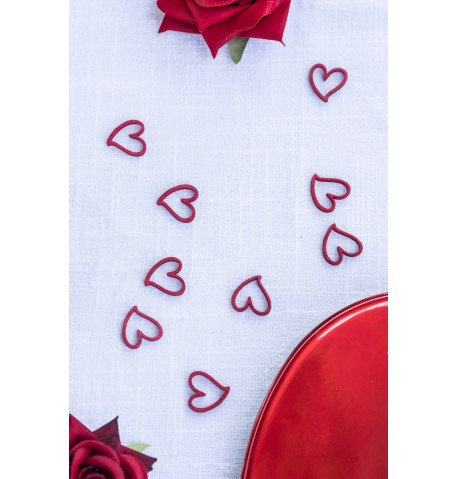 24-confettis-en-bois-coeur-rouge-2cm-x-2cm-x-0-1cm 24 Holzkonfetti mit roten Herzen, 2 cm x 2 cm x 0,1 cm