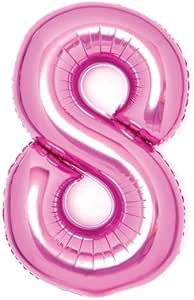 Folienballon Medium 8 Rosa 66 cm