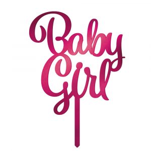 Kuchendekoration aus Acryl – Baby Girl