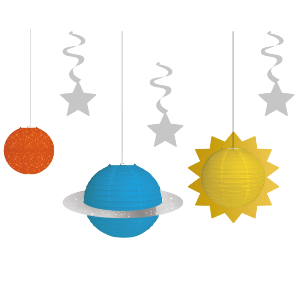 5306858-9914671-2-3-600 Deko-Set Space Party Papier 6-teilig