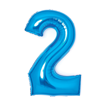 Folienballon Medium 2 Blau 66 cm