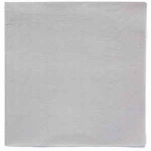 20 Servietten Silber 33 x 33cm