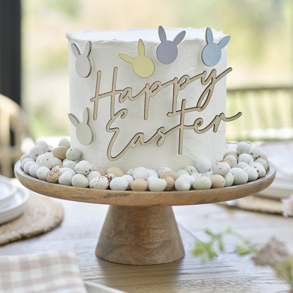 7847867-bn_105_1-2-3-600 Cake Topper Happy Easter aus bemaltem Holz