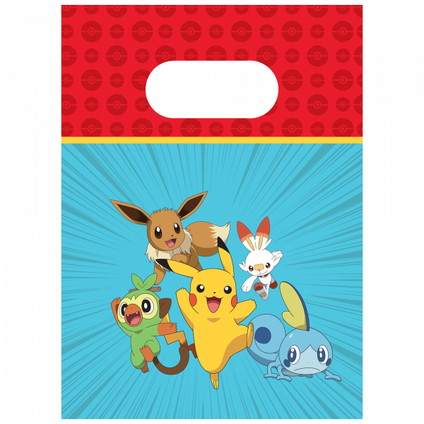 98395 4 Pokemon FSC Papier Partytüten
