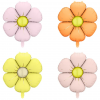 4 Air Filled Folienballons für Girlanden - Daisies - Mix