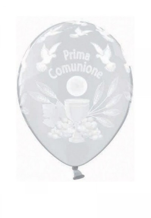 6 Latexballons "Prima Comunione" 30cm
