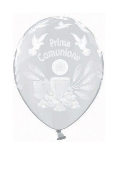 Unbenannt 6 Latexballons "Prima Comunione" 30cm