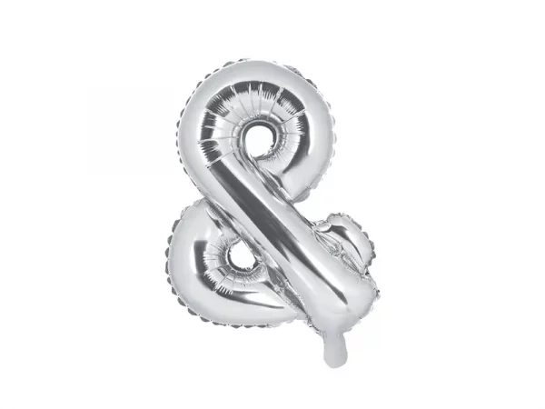 Air-Filled Folienballon &, 35cm, silber
