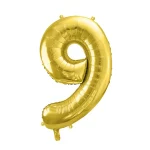 Folienballon Medium 9 Gold 72 cm