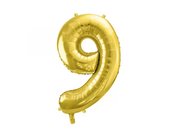 Folienballon Medium 9 Gold 72 cm