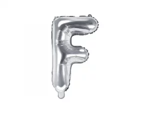 Air-Filled Folienballon Buchstabe ''F'', 35cm, silber