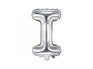 Air-Filled Folienballon Buchstabe ''I'', 35cm, silber