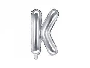 Air-Filled Folienballon Buchstabe "K'', 35cm, silber