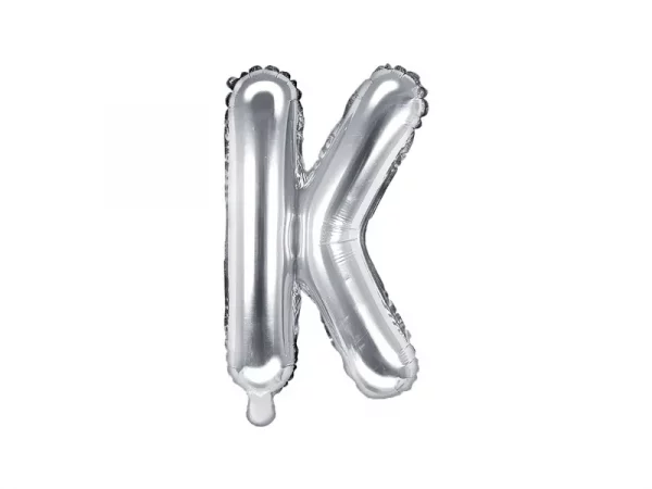big_FB2M-K-018_01_S Air-Filled Folienballon Buchstabe "K'', 35cm, silber