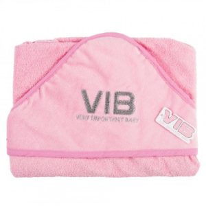 Badetuch VIB rosa+Silber