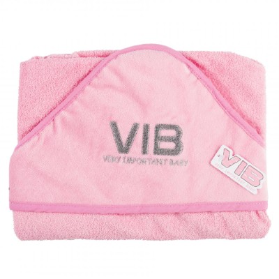 handtuch Badetuch VIB rosa+Silber