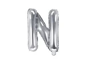 Air-Filled Folienballon Buchstabe "N'', 35cm, silber