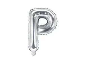 Air-Filled Folienballon Buchstabe "P'', 35cm, silber