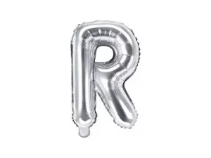 Air-Filled Folienballon Buchstabe "R'', 35cm, silber
