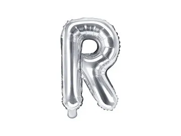 icon_FB2M-R-018_01_S Air-Filled Folienballon Buchstabe "R'', 35cm, silber