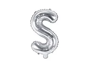 Air-Filled Folienballon Buchstabe "S'', 35cm, silber