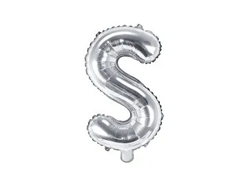 icon_FB2M-S-018_01_S Air-Filled Folienballon Buchstabe "S'', 35cm, silber