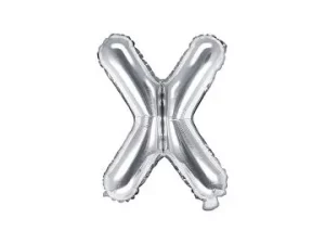 Air-Filled Folienballon Buchstabe "X'', 35cm, silber