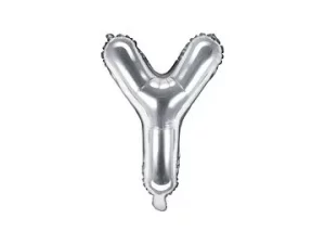 Air-Filled Folienballon Buchstabe "Y'', 35cm, silber