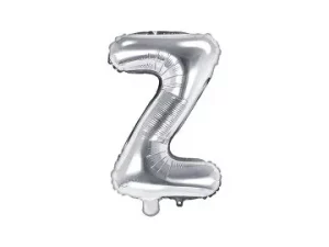 Air-Filled Folienballon Buchstabe "Z'', 35cm, silber