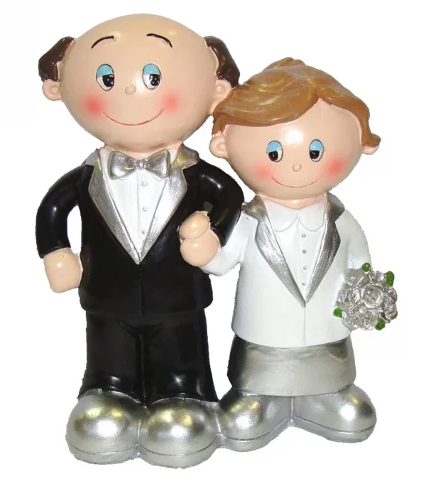 10365740_4814 Polyresinfigur Silberhochzeitspaar mit Strauß
